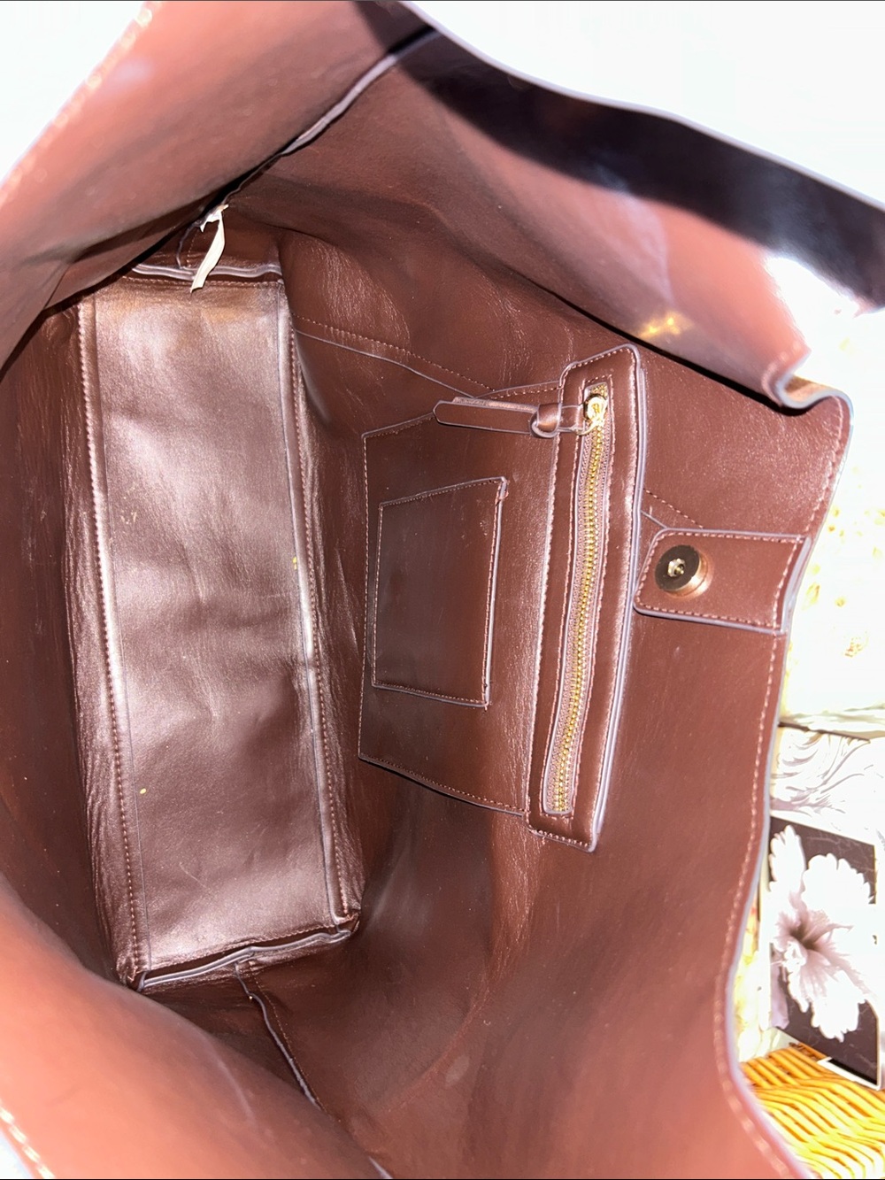 Soft Suede Hobo Bag in Deep Brown Shoulder Tote - Picture 11 of 16